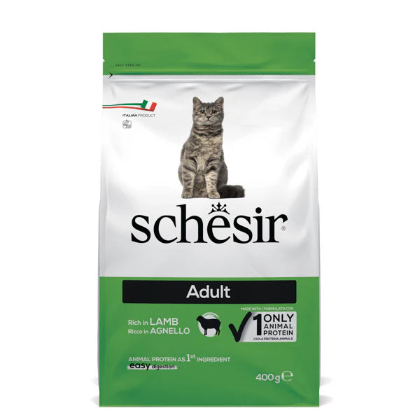 Alimento secco Schesir Adult Agnello 400 g per gatti adulti, monoproteico e facilmente digeribile Alimento secco Schesir Adult Agnello 400 g per gatti adulti, monoproteico e facilmente digeribile